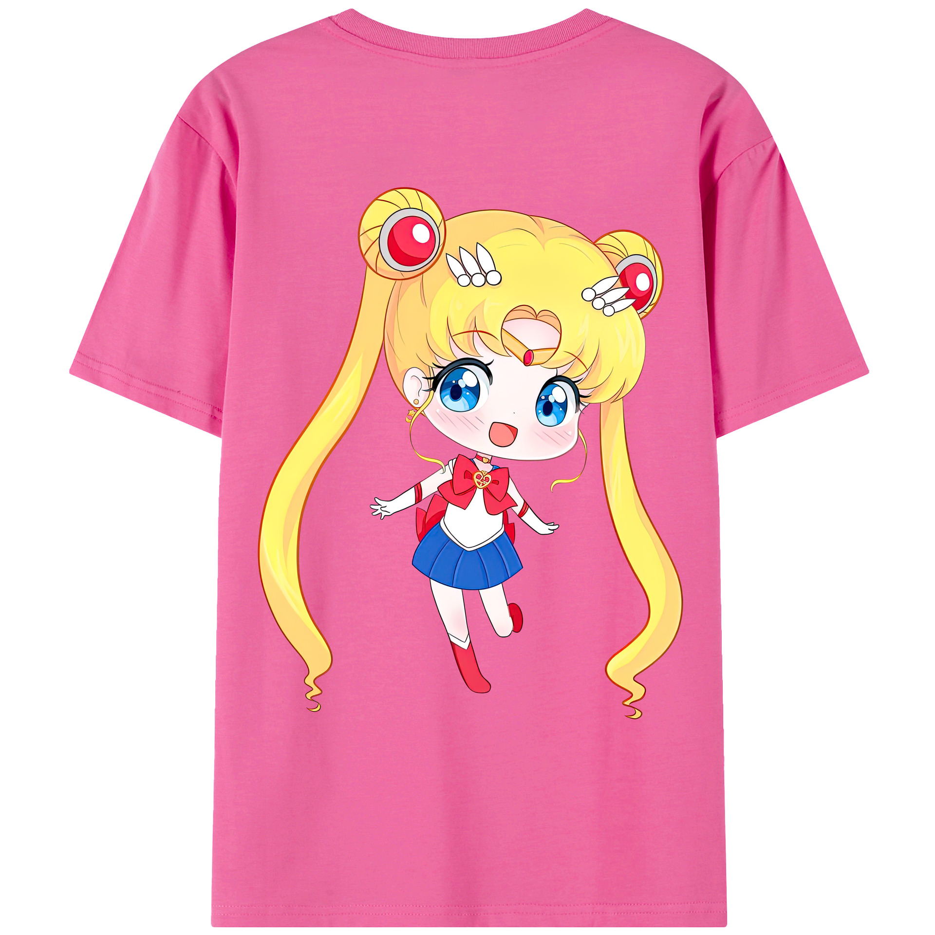 （画像用） 美少女戦士セーラームーン 月野 うさぎ つきの うさぎ Sailor Moon Tsukino Usagi レディース半袖Tシャツ(バックプリント)